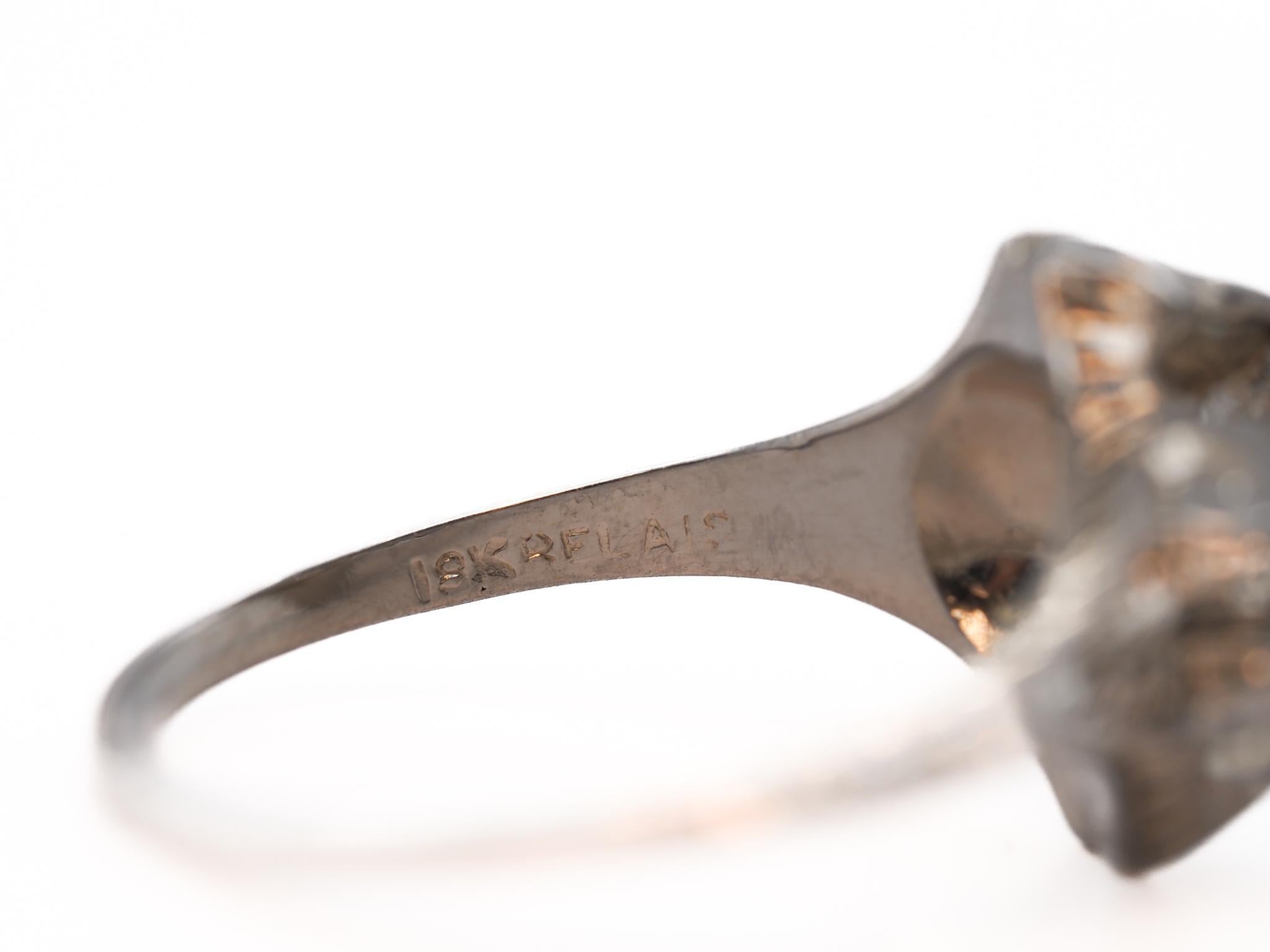 De las mujeres Anillo de compromiso de diamante brillante europeo antiguo de 0,89 ct, GIA, circa años 30 en venta