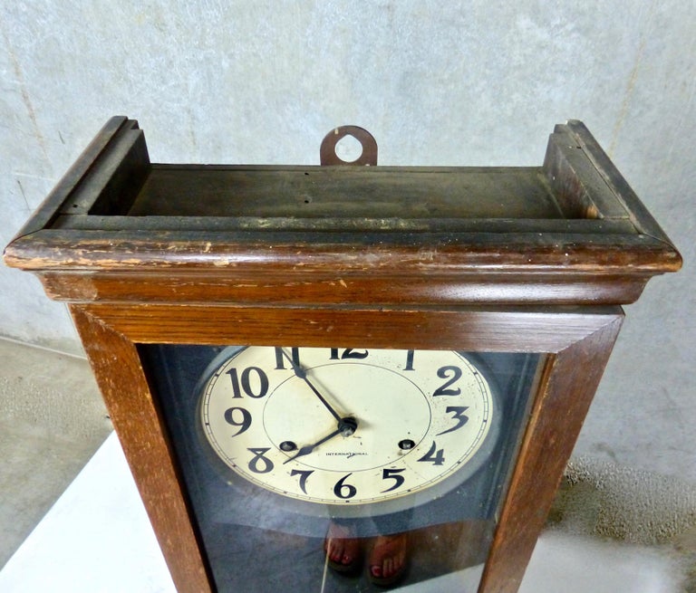International Business Machines 'IBM' Oak Clock, circa 1930s at 1stDibs ibm clock