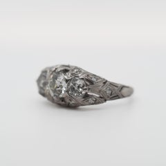 Circa 1930s Old European Brilliant Diamond Engagement Ring