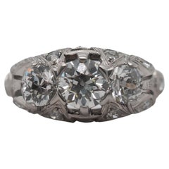 Circa 1930s Old European Brilliant Diamond Engagement Ring