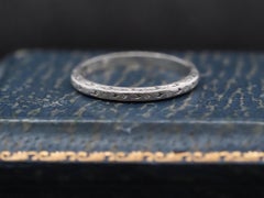 CIRCA 1930s Orange Blossom Platin Hochzeit Band Größe 5,25