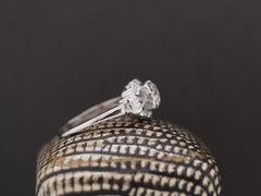 circa 1930s Platinum Art Deco .65ct Old European Diamond Engagement Ring