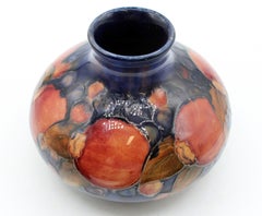 Circa 1930s "Pomegranate" Pattern Low Vase by Moorcroft, England