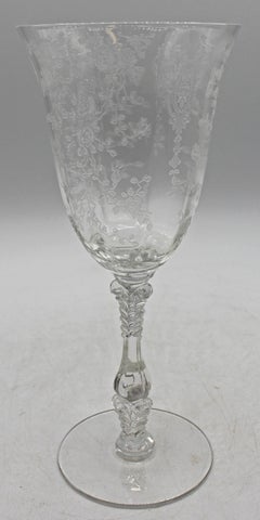 Set di 10 calici da acqua Cambridge "Rose Point" degli anni '30 circa