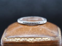 Circa 1931 Orange Blossom Platinum Wedding Band Size 5.25