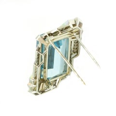 Circa 1935 Raymond Yard and Aquamarine, Opal & Diamond Clip Pin