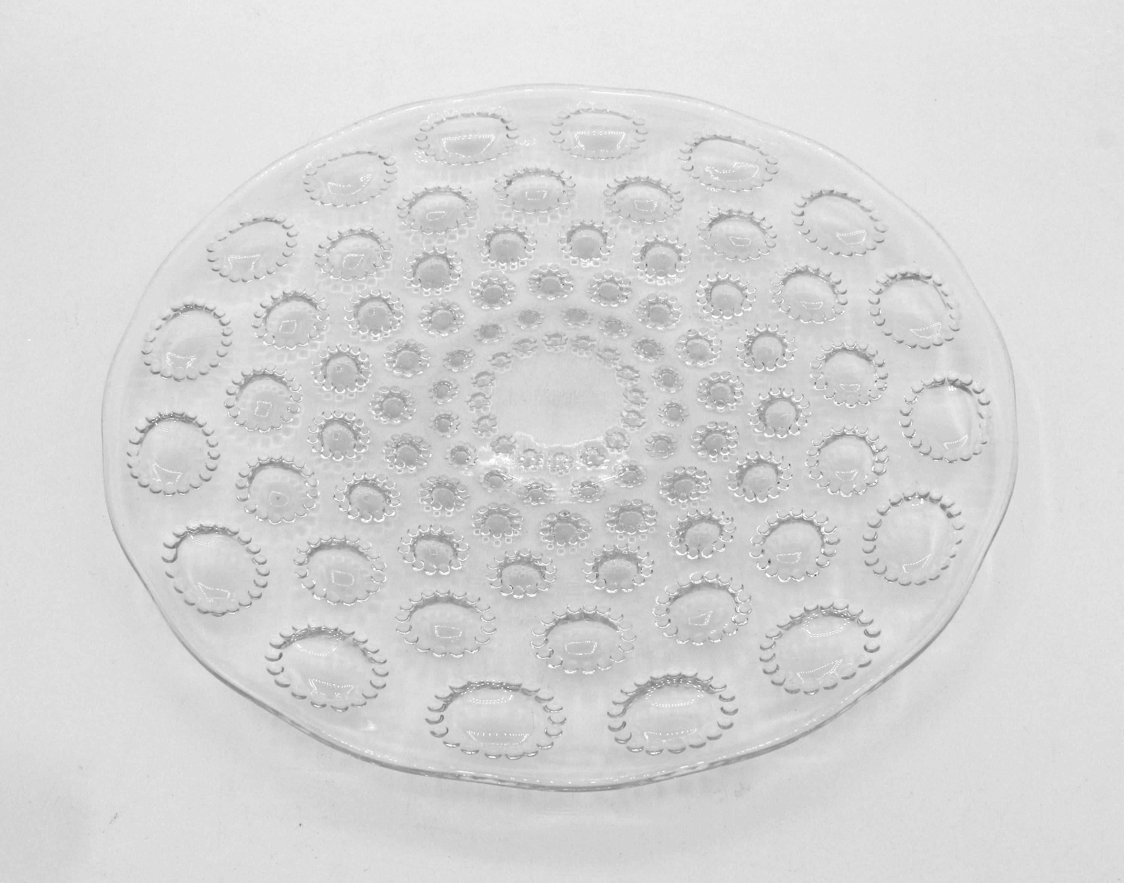 French Circa 1935 Sandwich Serving Plate by René Lalique For Sale