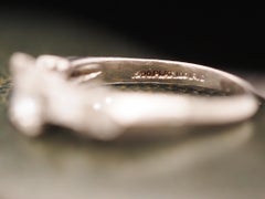 Circa 1940 Art Deco Platinum .52ct Old European Cut Diamond Engagement Ring