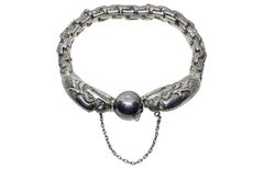 Circa 1940 Chinese Sterling Dragon Bracelet