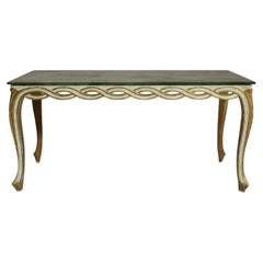 Circa 1940 Louis XV Style Gilded Wood Coffee Table With Glass Top