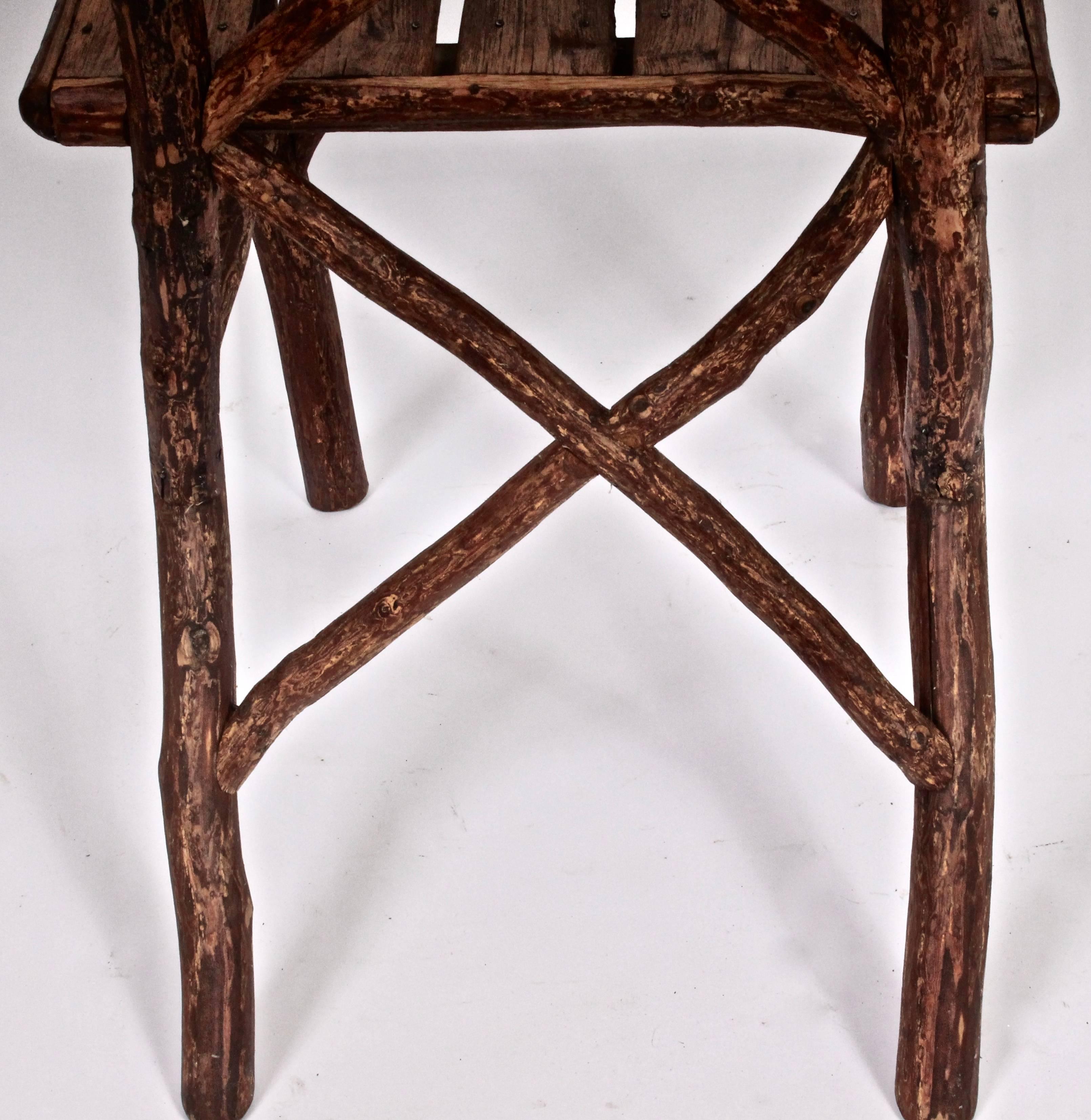 Mid-20th Century Circa 1940 Rustic Folk Art Adirondack Chair