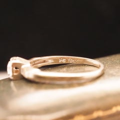 Circa 1940s 14K White Gold .15ct Diamond Engagement Ring