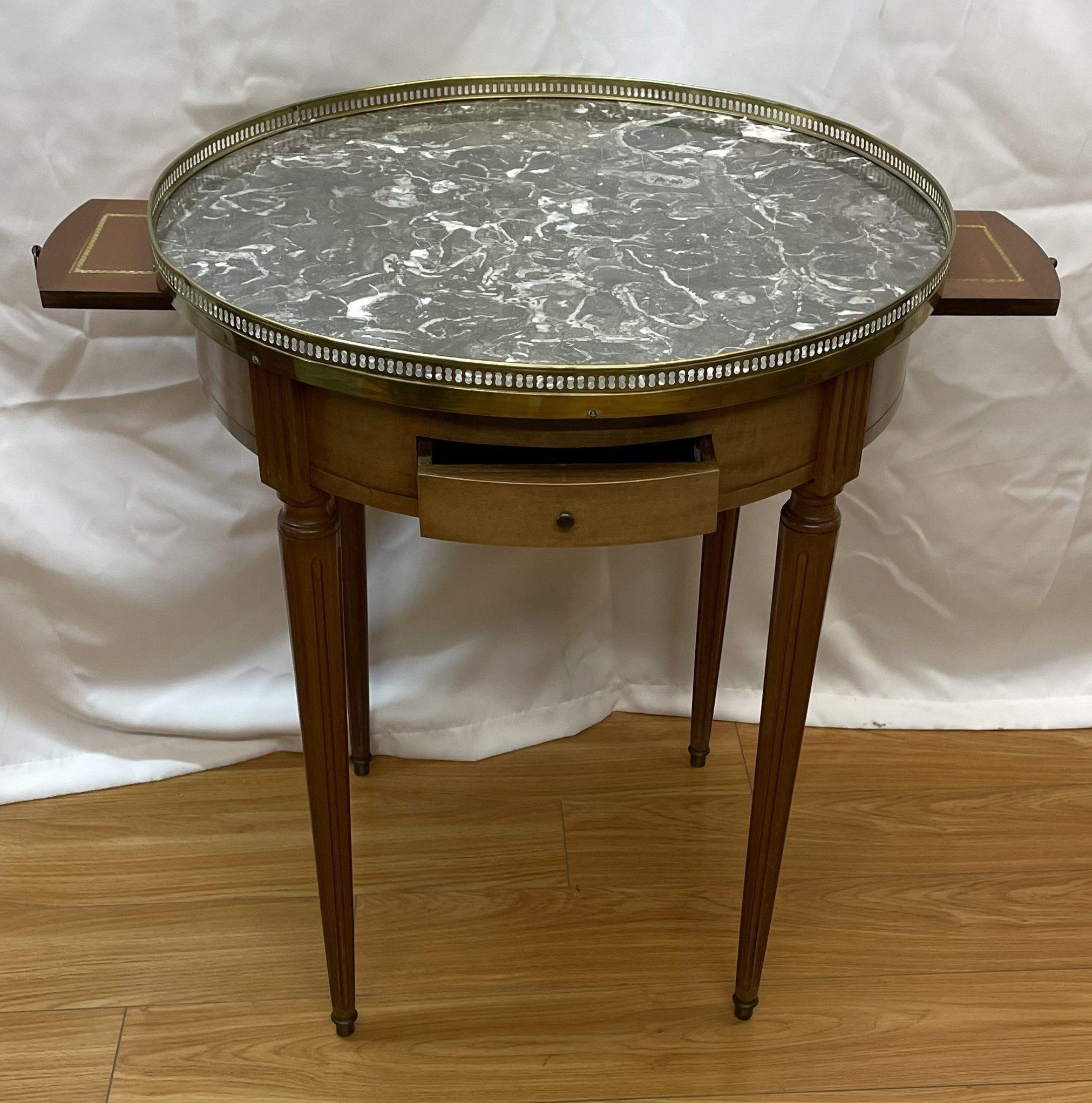 Marble Circa 1940's Bouillotte martel top table  For Sale