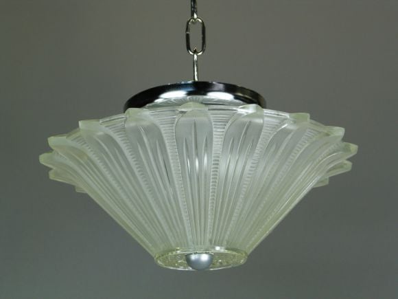 Art Deco Star Flush Mount, circa 1940s In Good Condition For Sale In Douglas Manor, NY