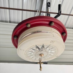 Circa 1940s Nautical Lightolier Flush Mount Light Fixture