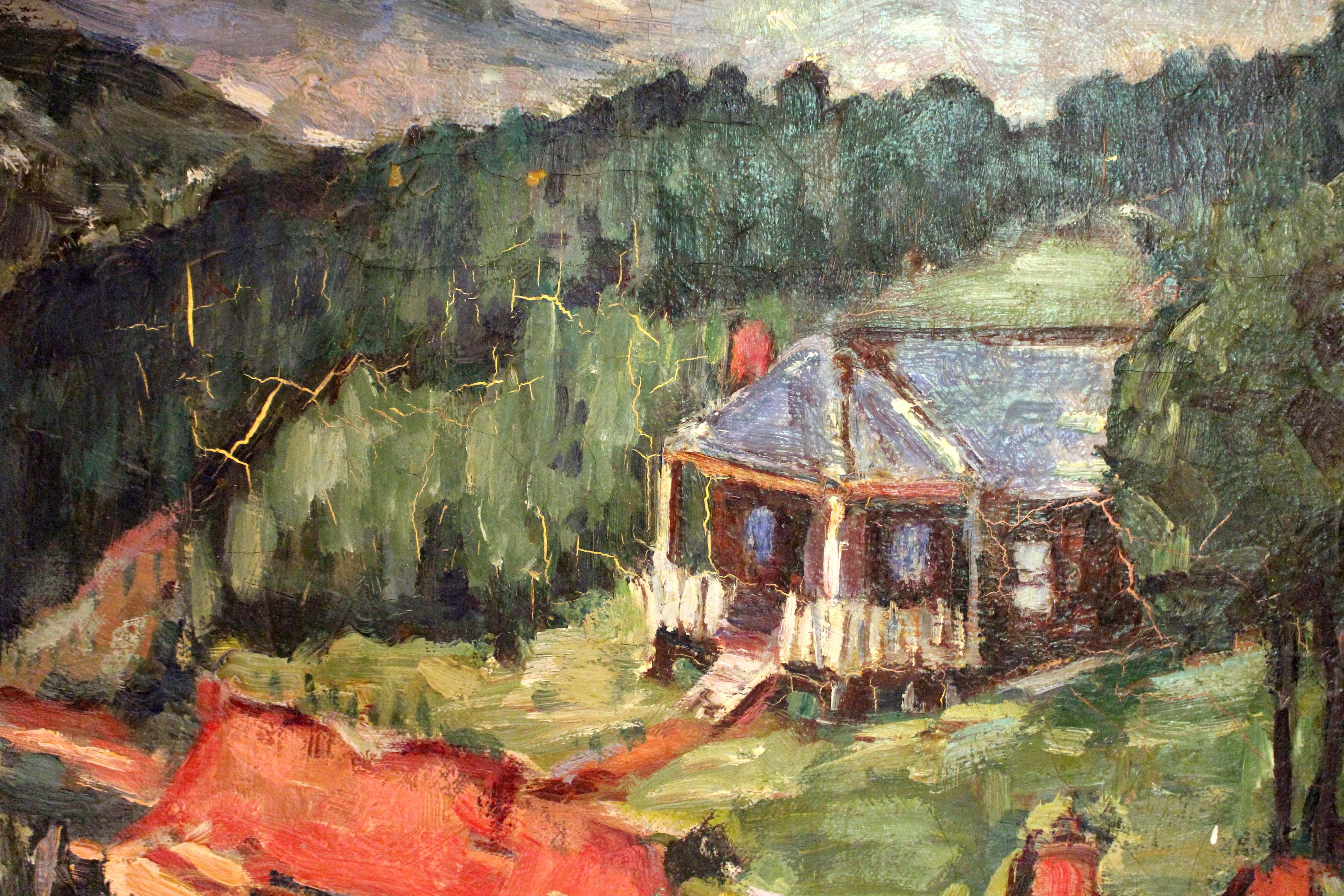 Circa 1940s Oil On Canvas by Elizabeth Paxton Oliver 1