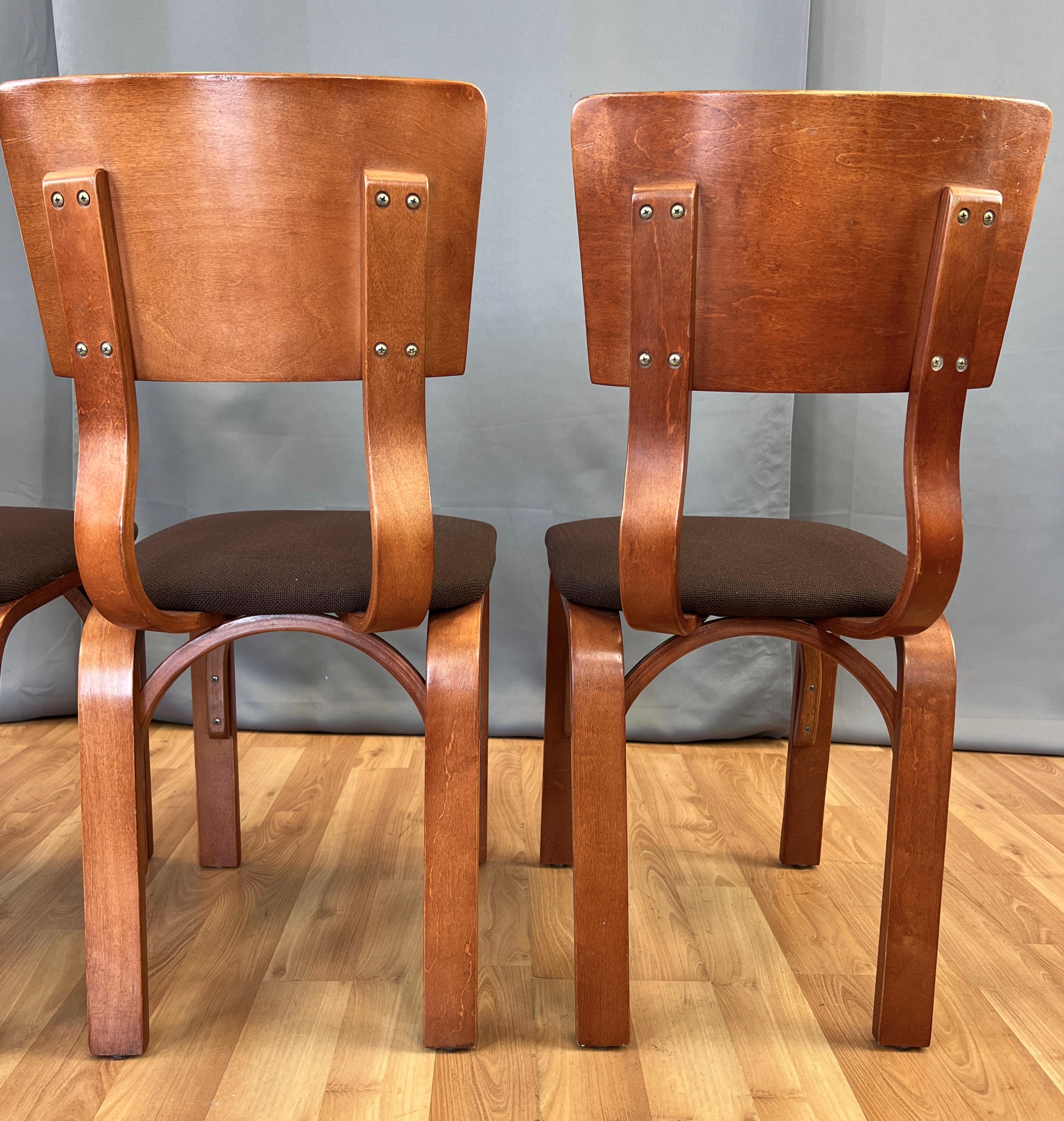 circa 1940s Set of Four Thonet Bentwood Dining Chairs 6