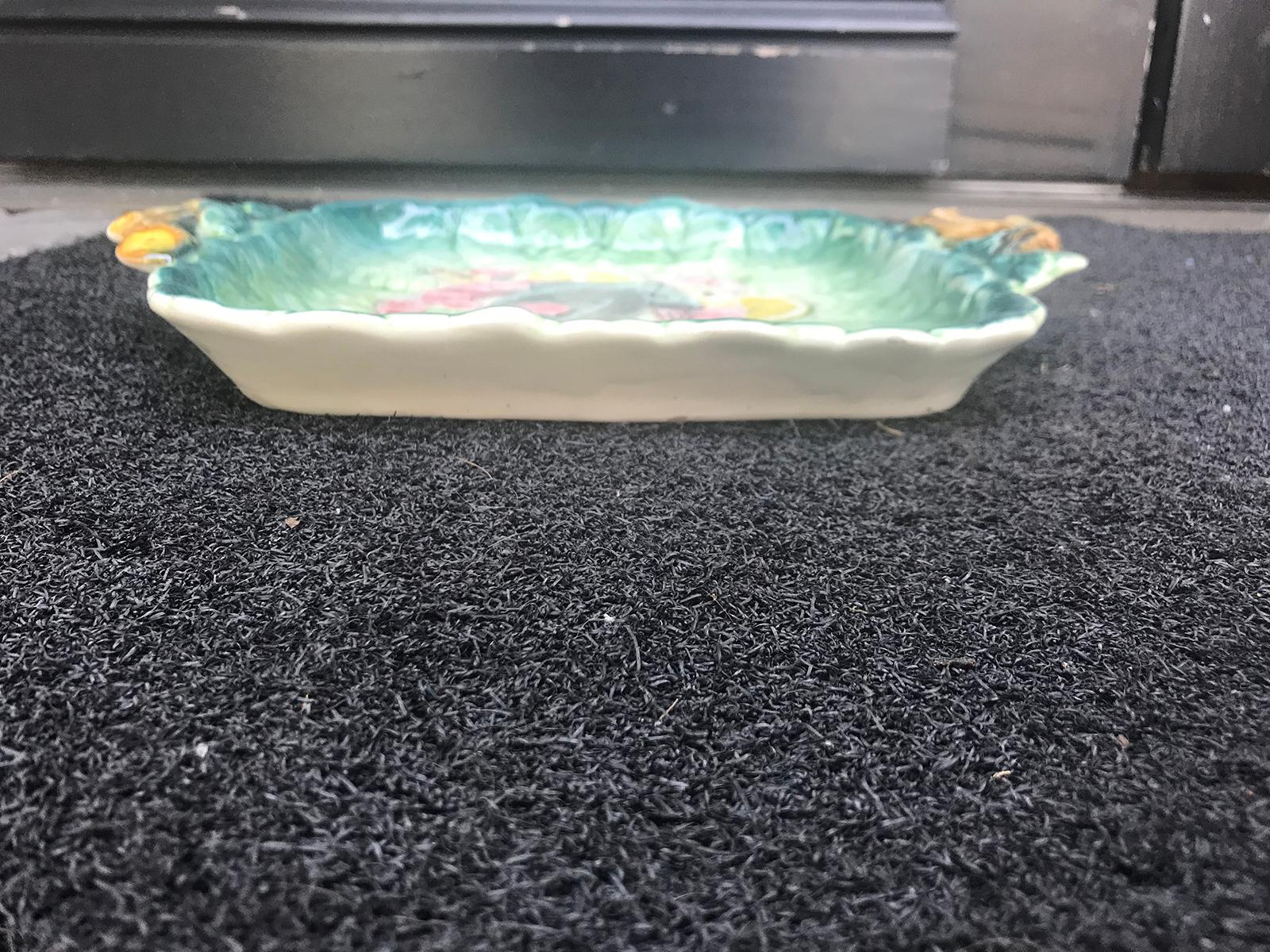Spanish Goodfriend Majolica Sea Life Seafood Platter, Marked, circa 1940s In Good Condition For Sale In Atlanta, GA