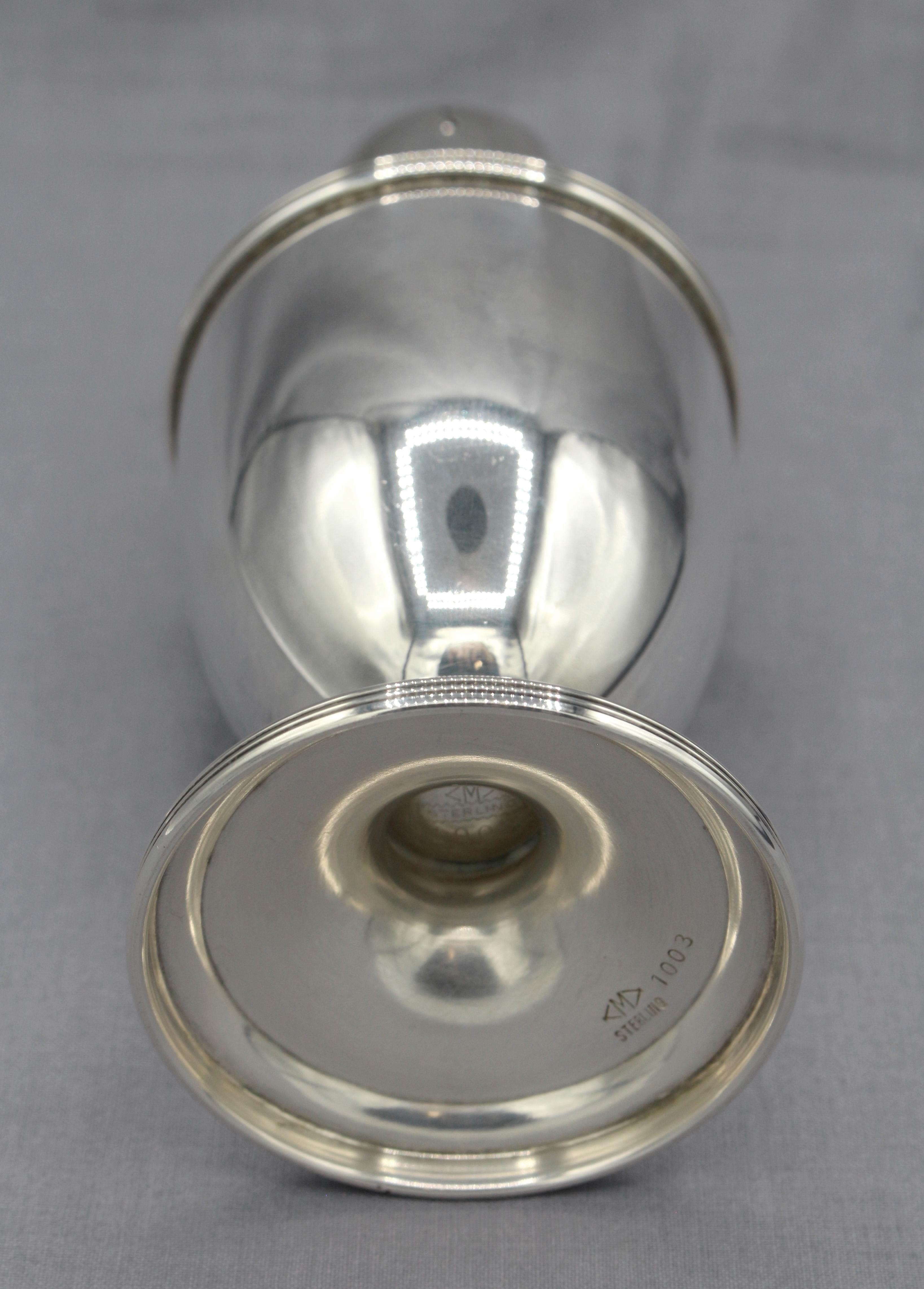 Neoclassical Circa 1940s Sterling Silver Sugar Caster by Mueck & Cary For Sale