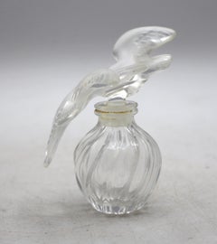 Circa 1950-1960s Love Birds Glass Perfume Bottle by Lalique