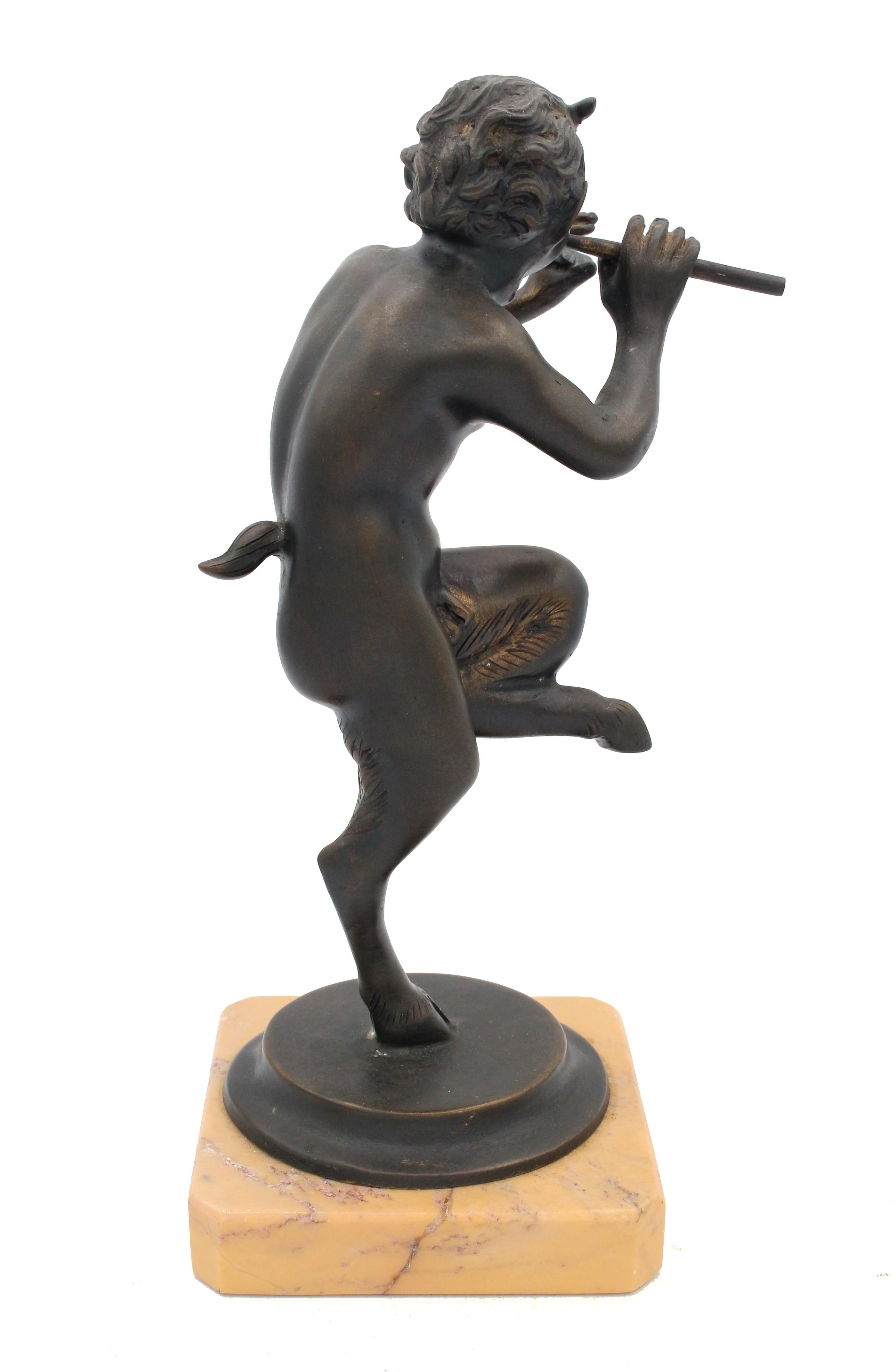 Neoclassical Circa 1950-50 Italian Bronze Figure of Pan