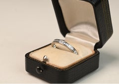 Vintage Diamond Wedding Band. 1.80ct Carre Diamond Wedding Band Platinum 2.7mm
