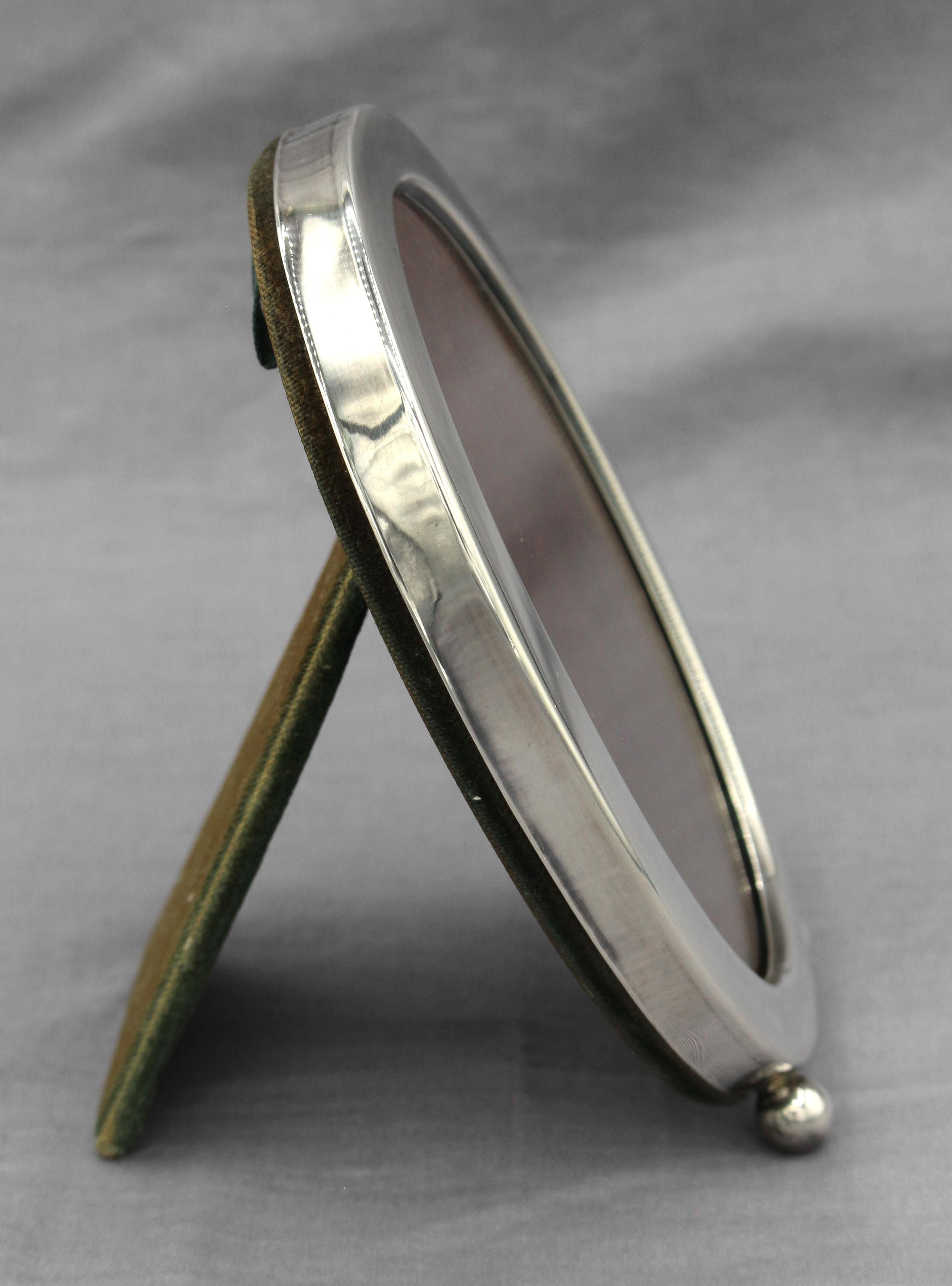 American Circa 1950 Oval Sterling Silver Picture Frame by Gorham