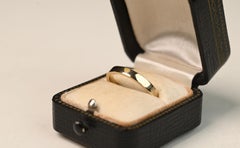 Vintage Plain Wedding Band 14k Yellow Gold Polished Comfort Fit