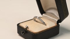 Vintage Diamond Wedding Band. Round Diamond Eternity Band Platinum 1950 2.65mm