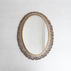 Circa 1950 Spanish Metal Mirror - Mid-Century Vintage Design