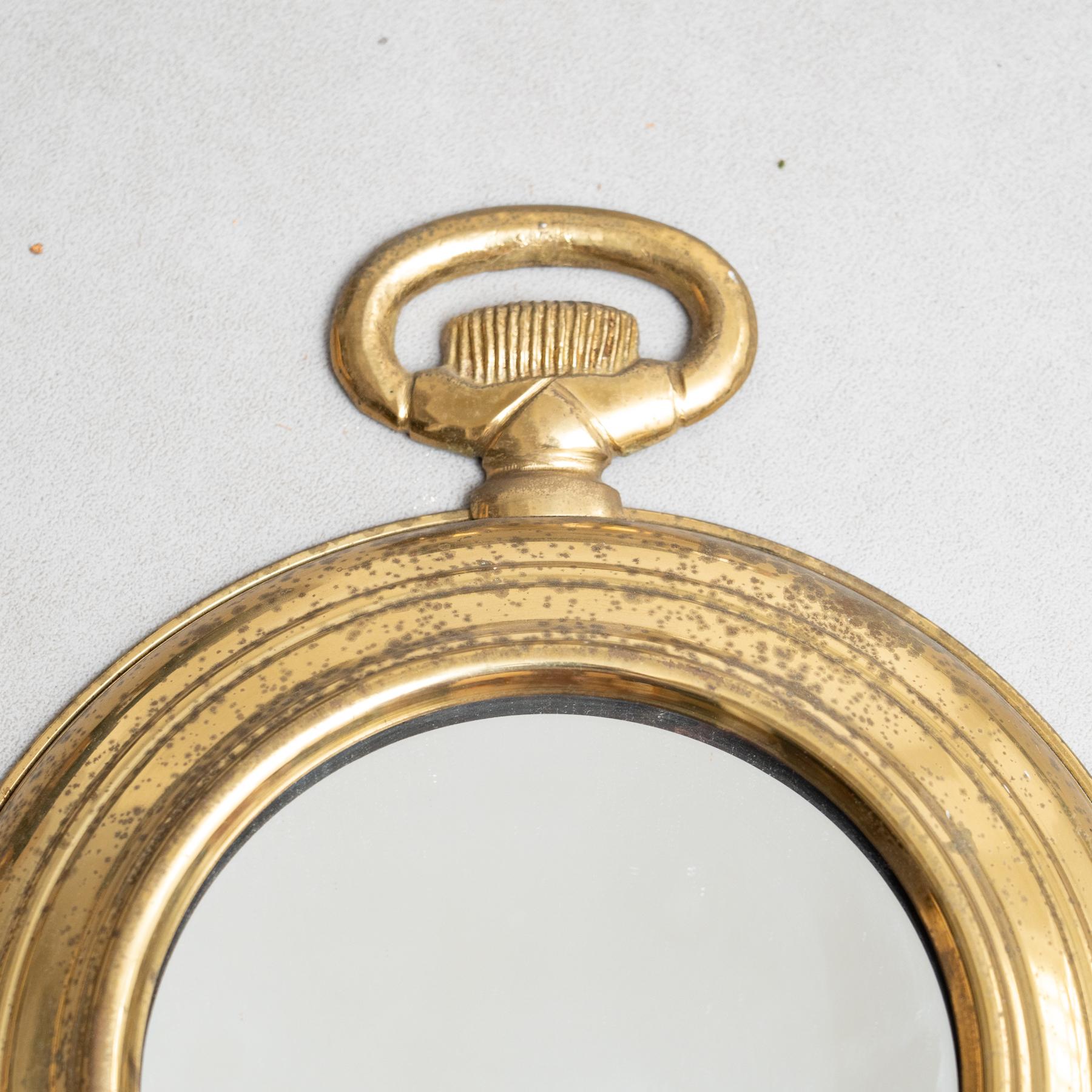 Mid-20th Century Circa 1950 Spanish Metal Mirror - Mid-Century Vintage Design For Sale