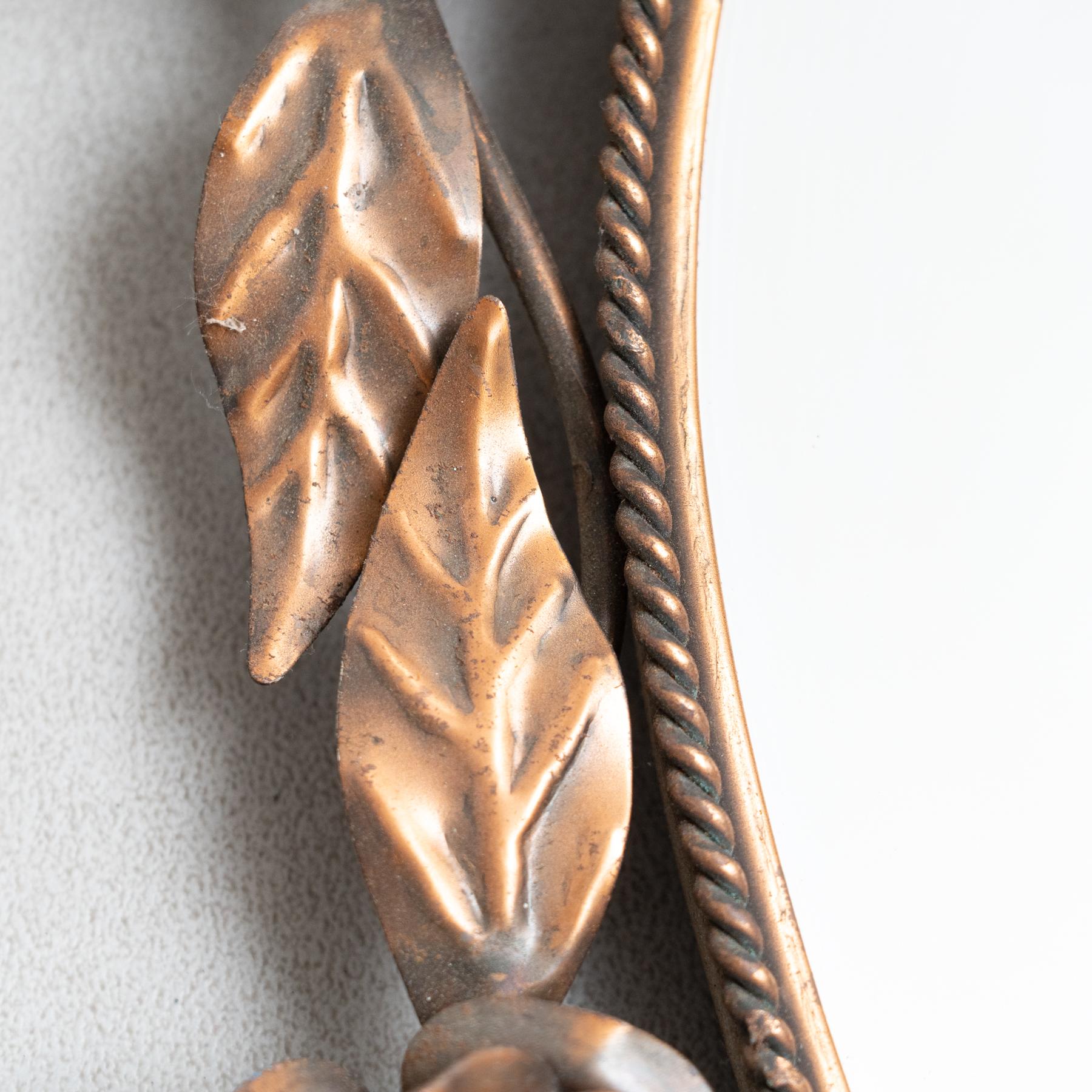 Espejo de metal español Circa 1950 - Mid-Century Vintage Design en venta 2
