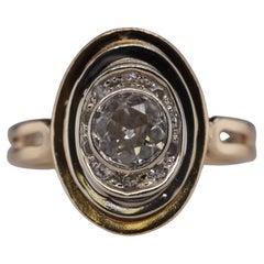 Vintage .70ct Transitional Round Engagement Ring, circa 1950s