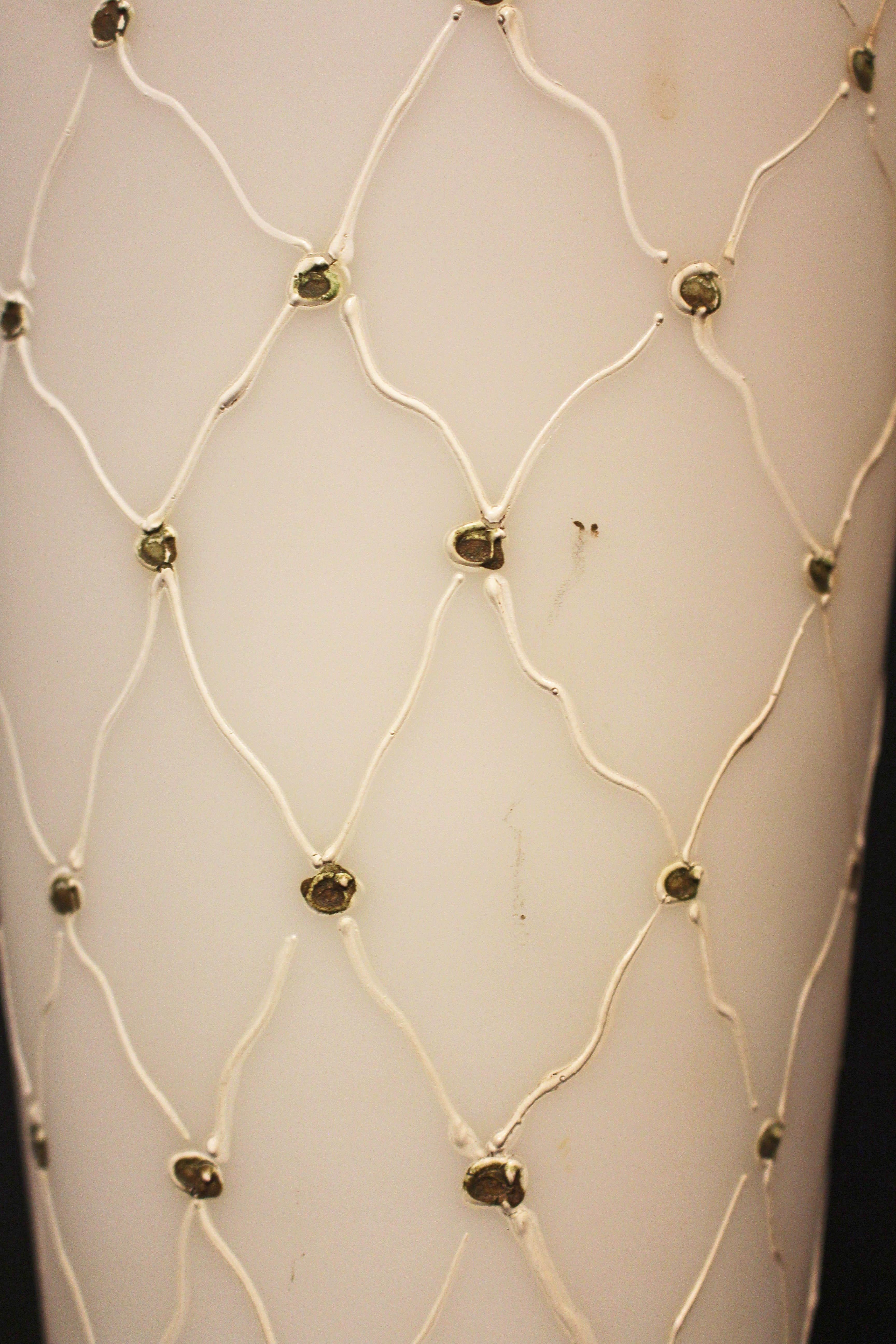 Mid-20th Century Circa 1950s American Pair of Glass Faux Marble Lamps For Sale