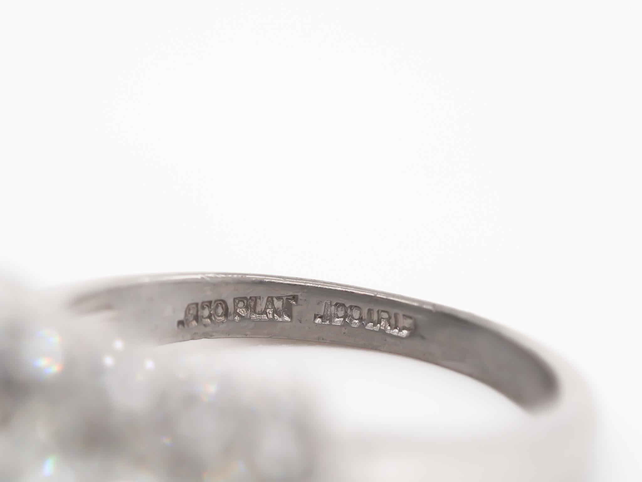 Circa 1950s Antique Marquise Diamond Band Ring For Sale 3