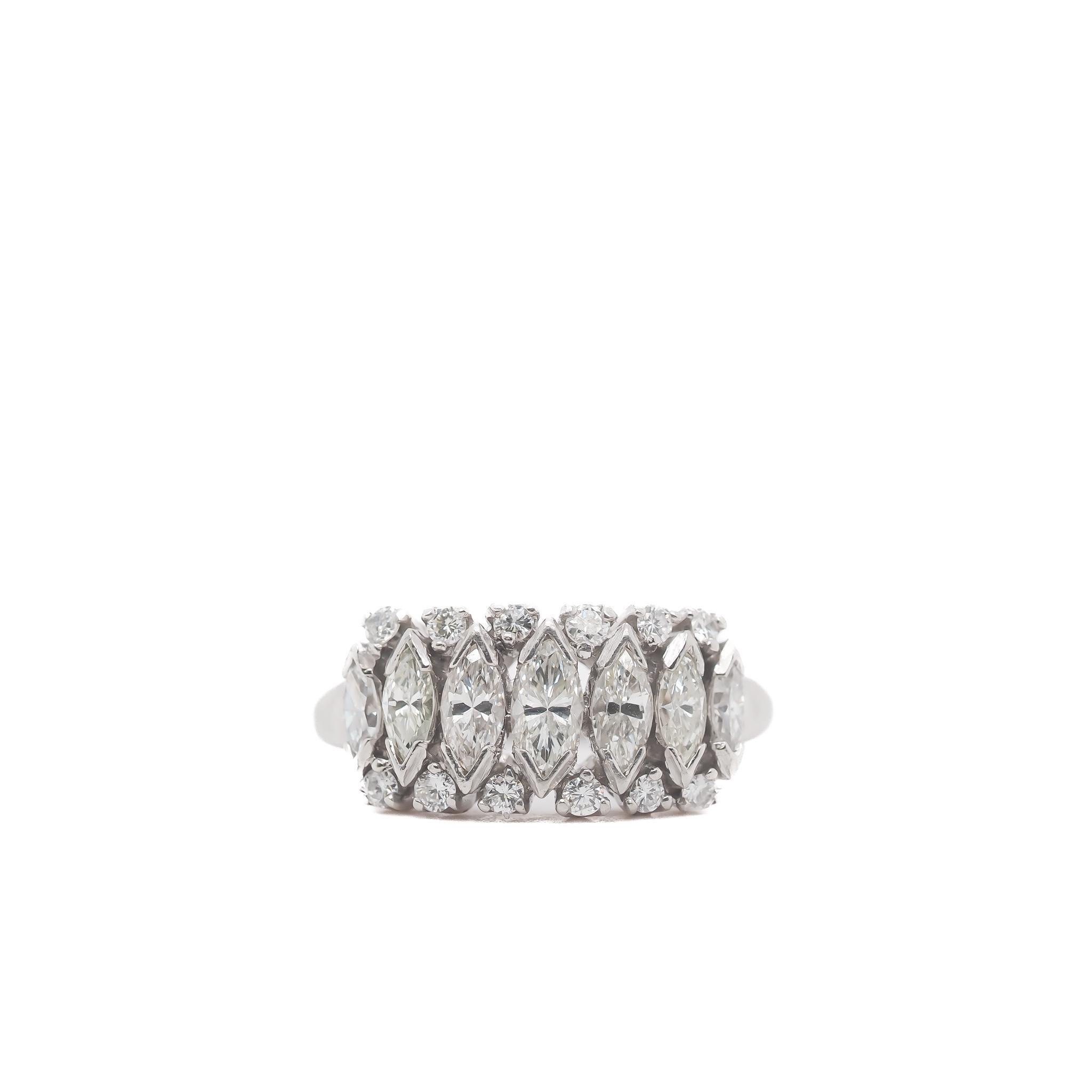 Antiker Marquise-Diamant-Ring, ca. 1950er Jahre