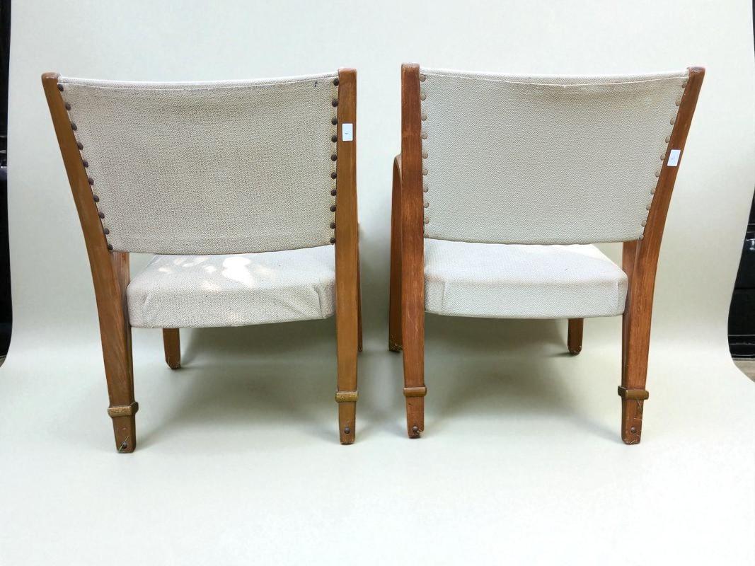 French Circa 1950s  Attributed to Bow-Wood, Villeneuve-St-Georges  Bentwood & Upholst For Sale