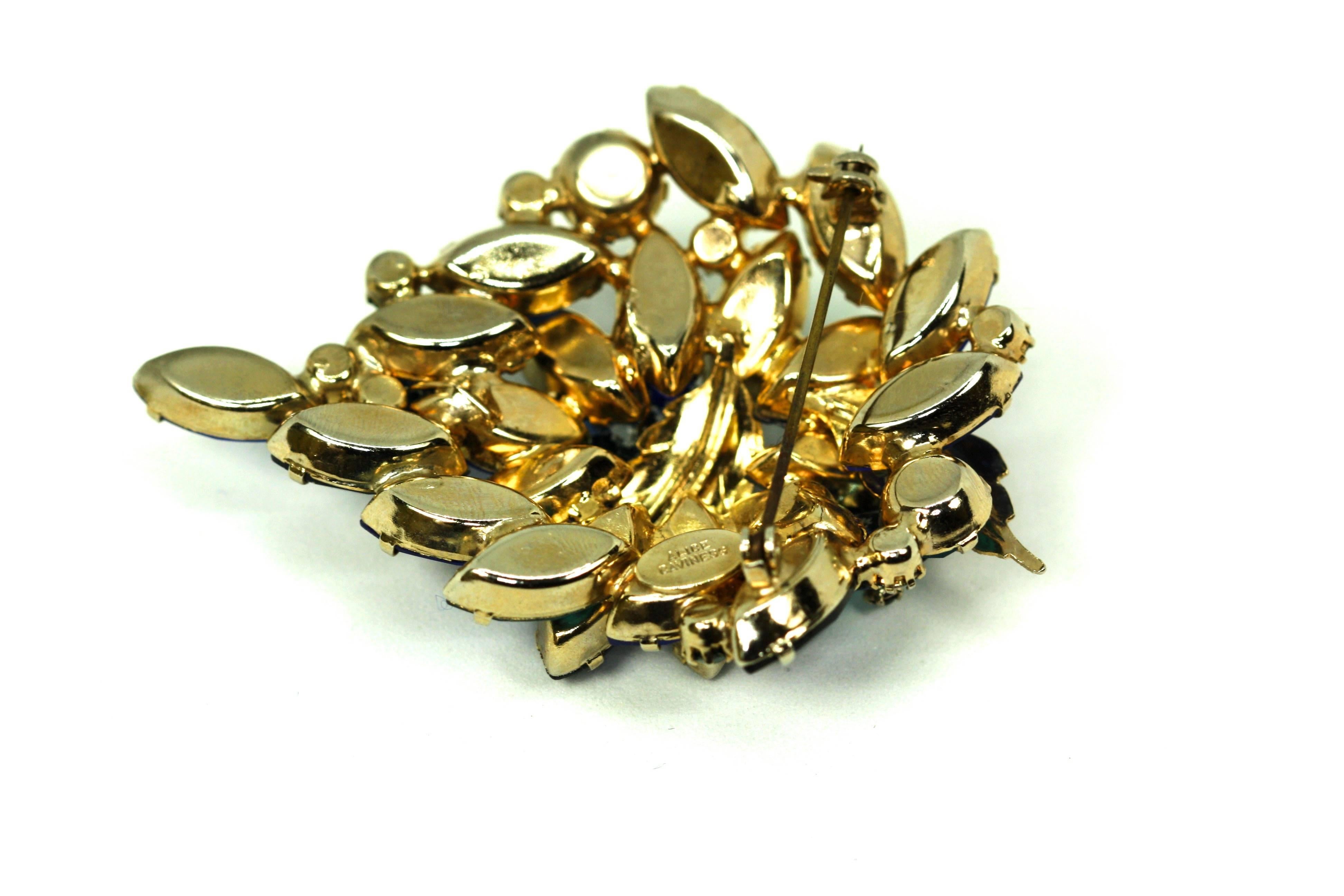 Contemporary Circa 1950's Brooch and Clip Earrings Suite by Alice Caviness For Sale