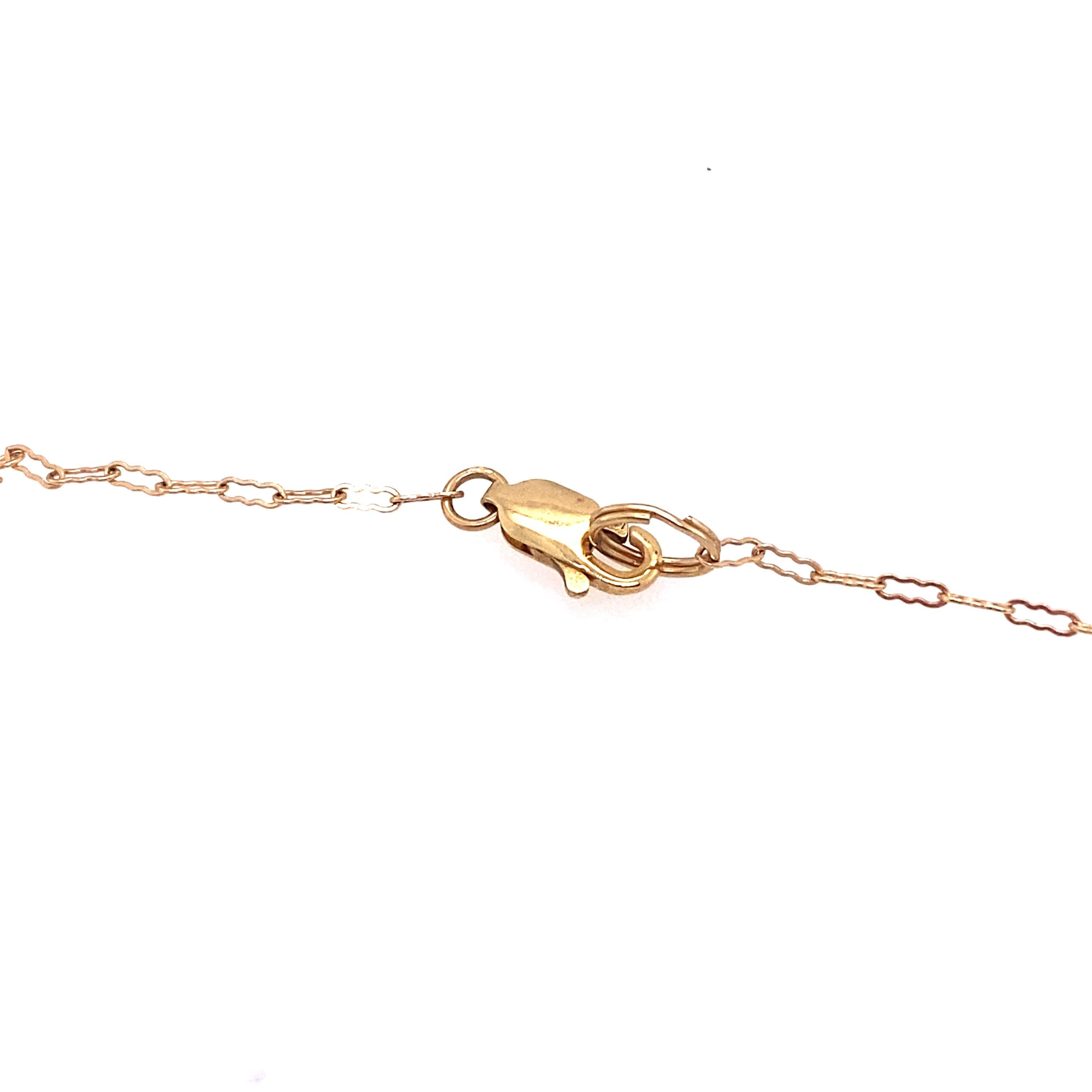 Circa: 1950s
Metal Type: 14 karat yellow gold
Weight: 5.7g
Dimensions: 18 inches L