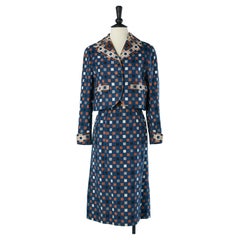 Karo-Rockanzug aus den 1950er Jahren aus Jacquard-Rayon Razook's