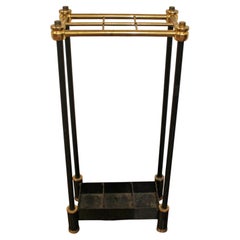 CIRCA - Porte-bâtons anglais en laiton et fonte peinte en noir, années 1950