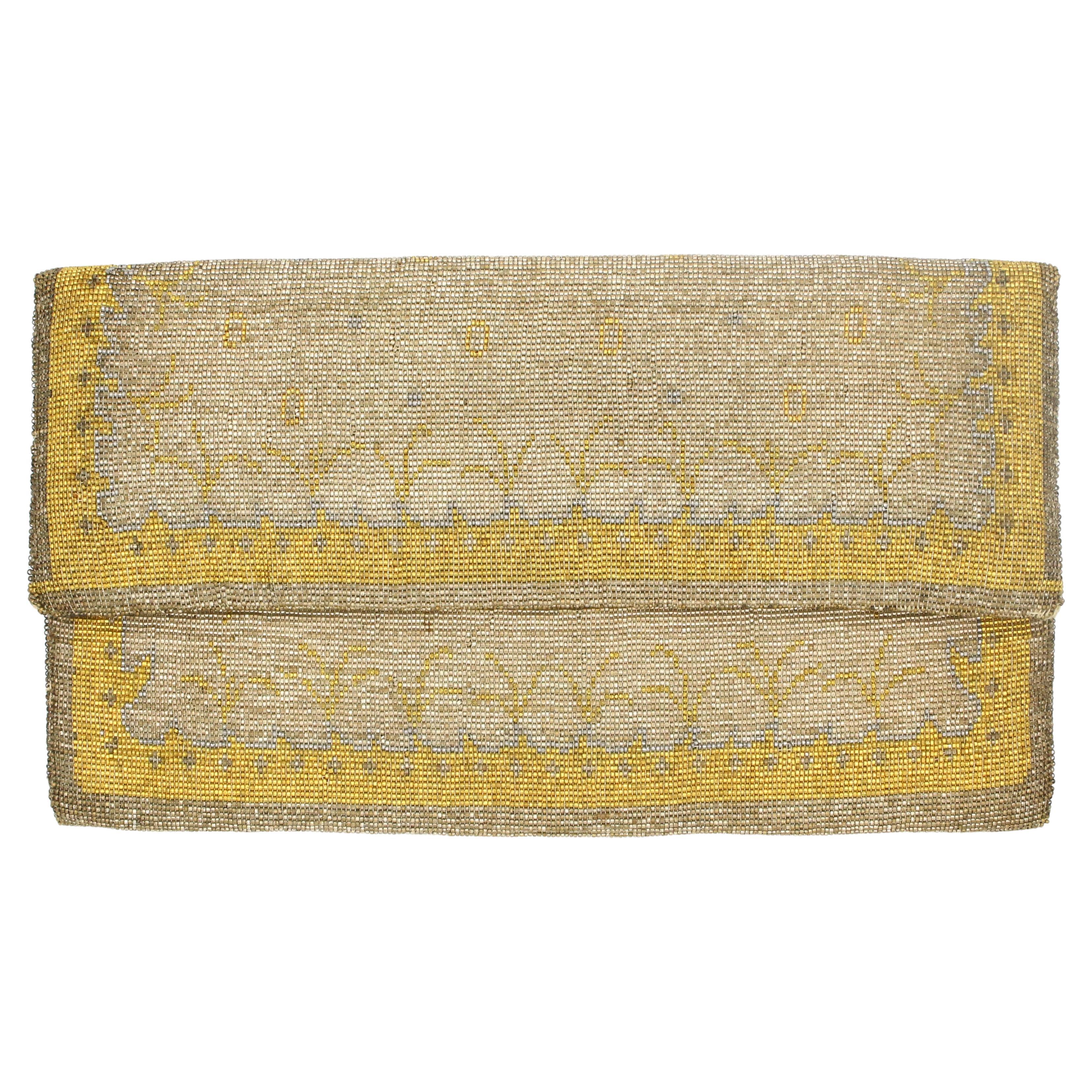 Circa 1950s Evening Clutch by Cribout of Paris For Sale