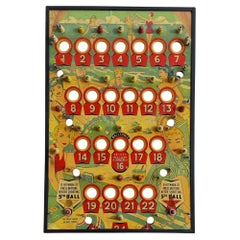 Campo de juego de pinball enmarcado de los años 50