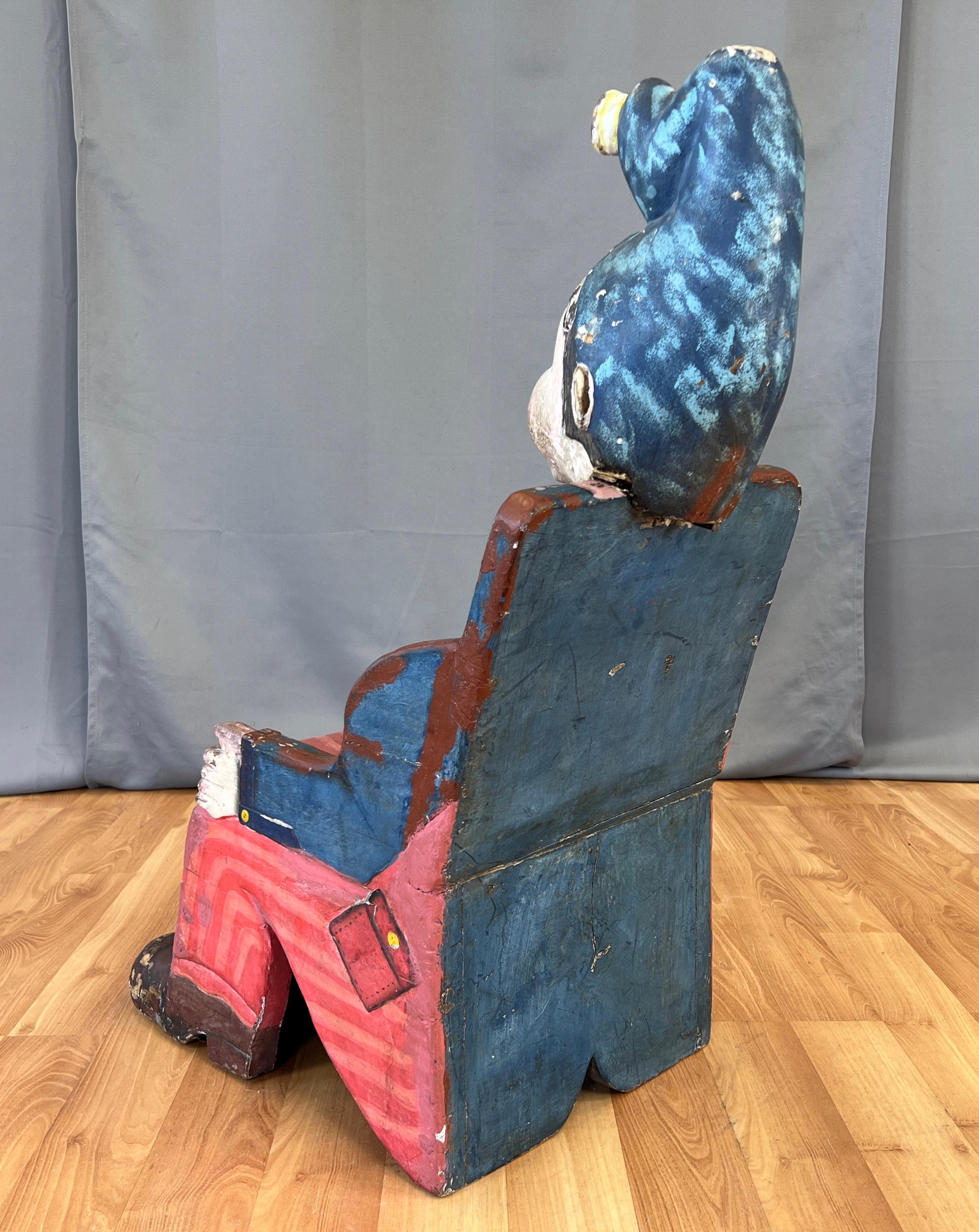 Wood Circa 1950s French Childs Carnival/Circus Prop Chair For Sale