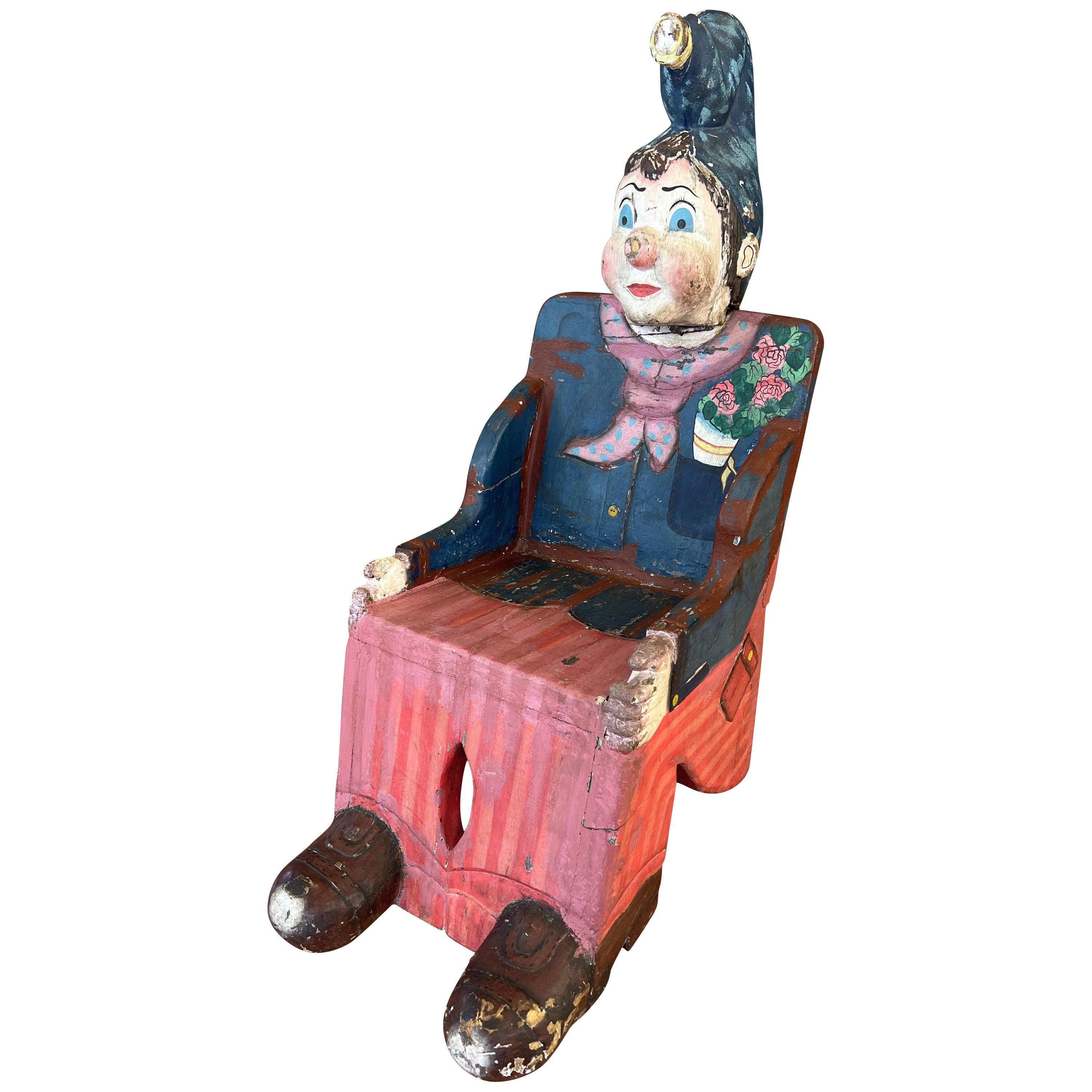 Circa 1950s French Childs Carnival/Circus Prop Chair For Sale