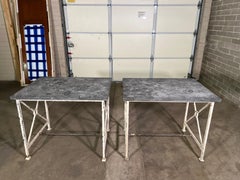Circa 1950's French Directoire Tables with Slate Tops