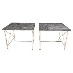 Vintage Circa 1950's French Directoire Tables with Slate Tops