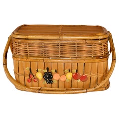Circa 1950's French Picnic Basket