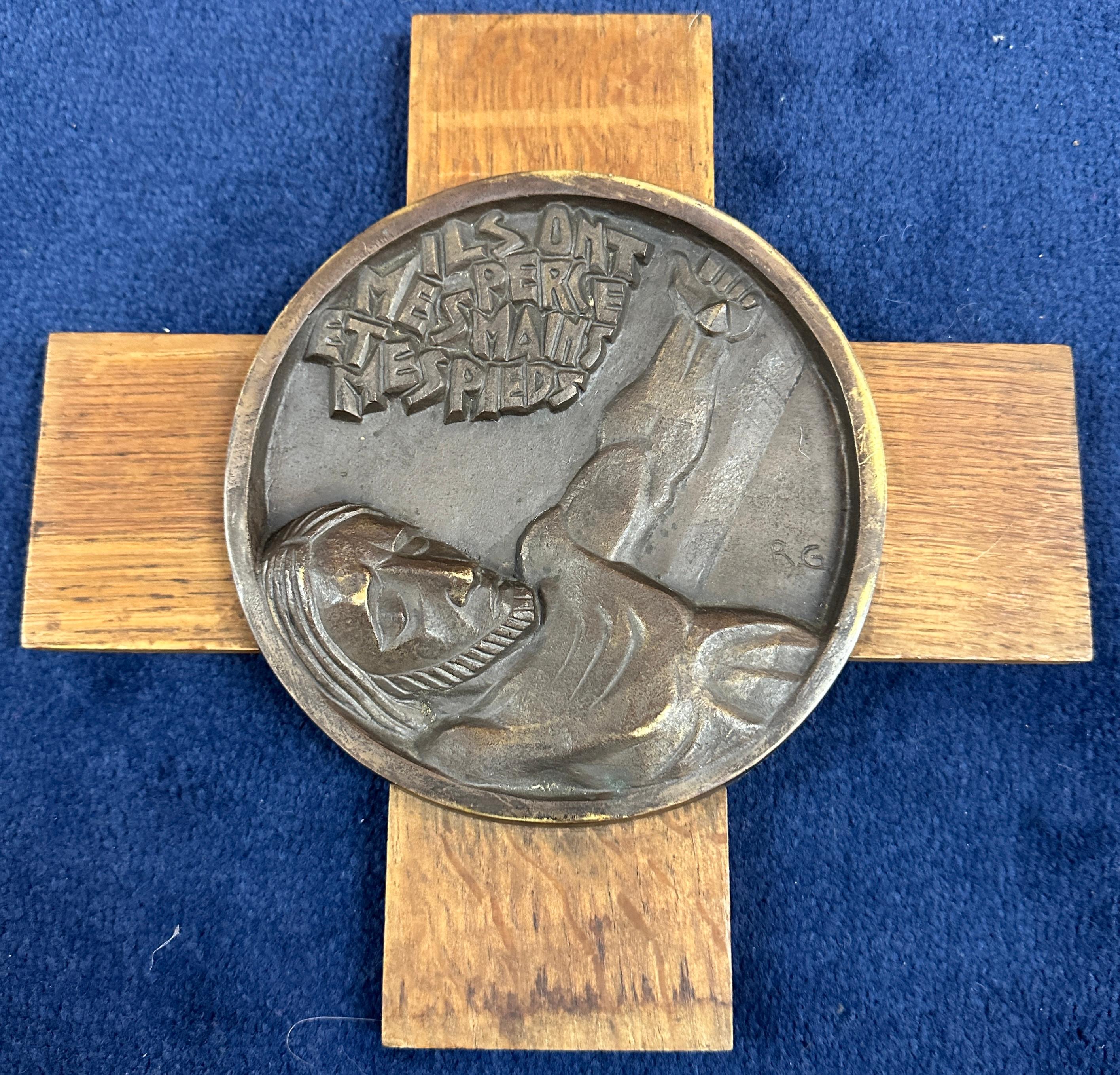 Circa 1950s French René Gourdon Cast Bronze Stations of the Cross Plaques For Sale 6