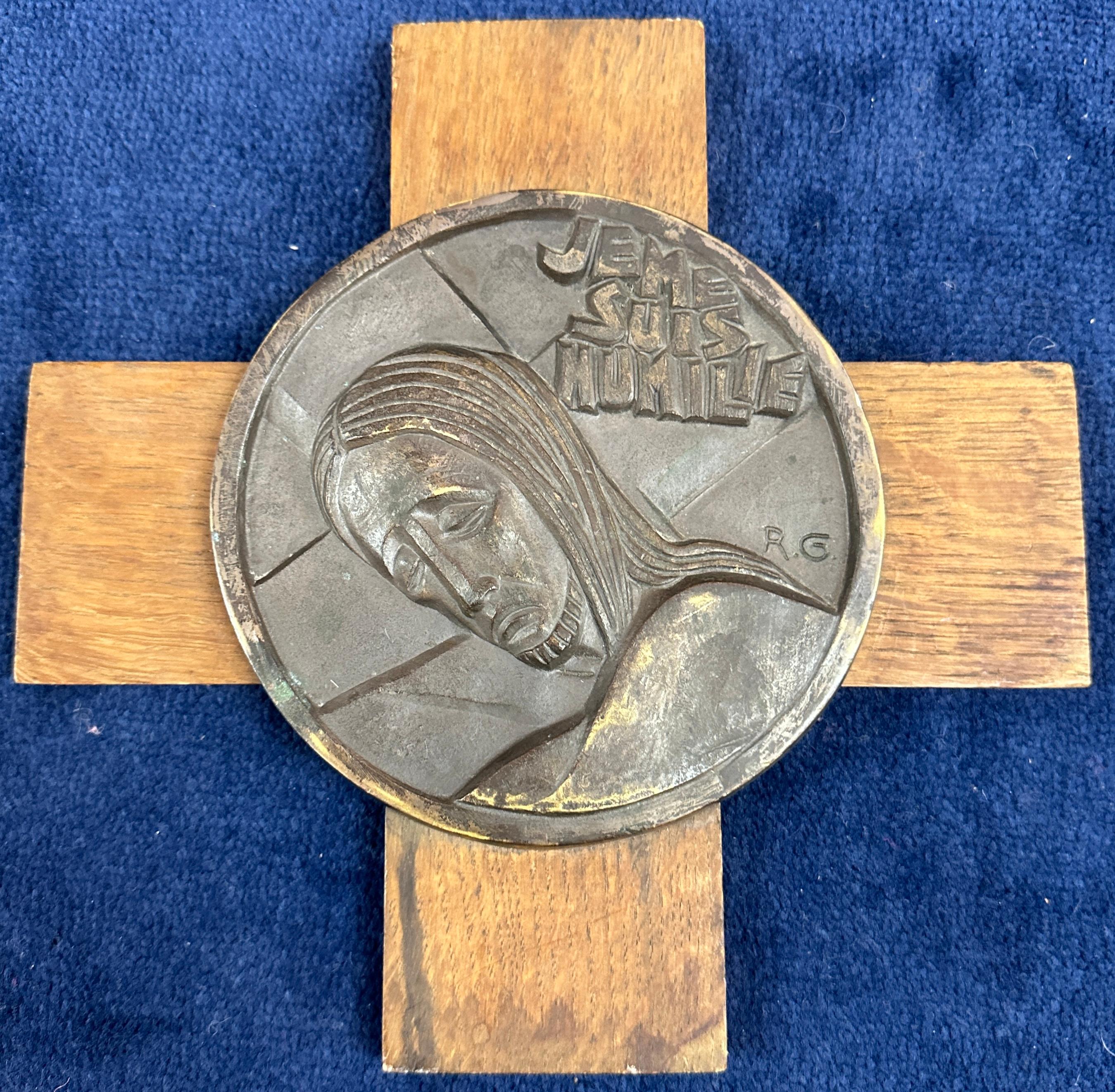 Circa 1950s French René Gourdon Cast Bronze Stations of the Cross Plaques For Sale 2